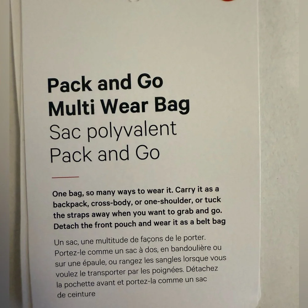 Lululemon Pack and Go Multi Wear Bag - Picture 6 of 11